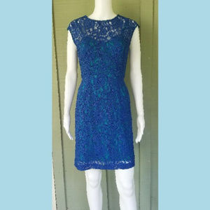 IVY & BLU Maggy Boutique Blue Green Lace Dress